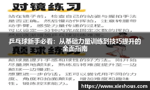 乒乓球新手必看：从基础力量训练到技巧提升的全面指南